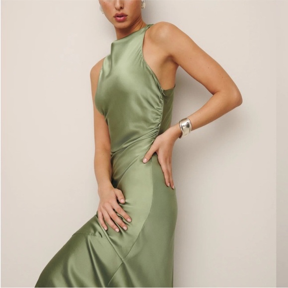 NWT Reformation Casette Silk Dress - Picture 3 of 12